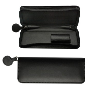 Leatherette spring hinge pen case 2