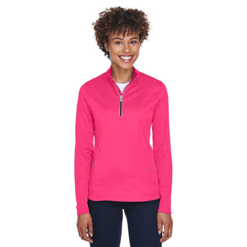 UltraClub Ladies Cool & Dry Sport Quarter-Zip Pullover 1
