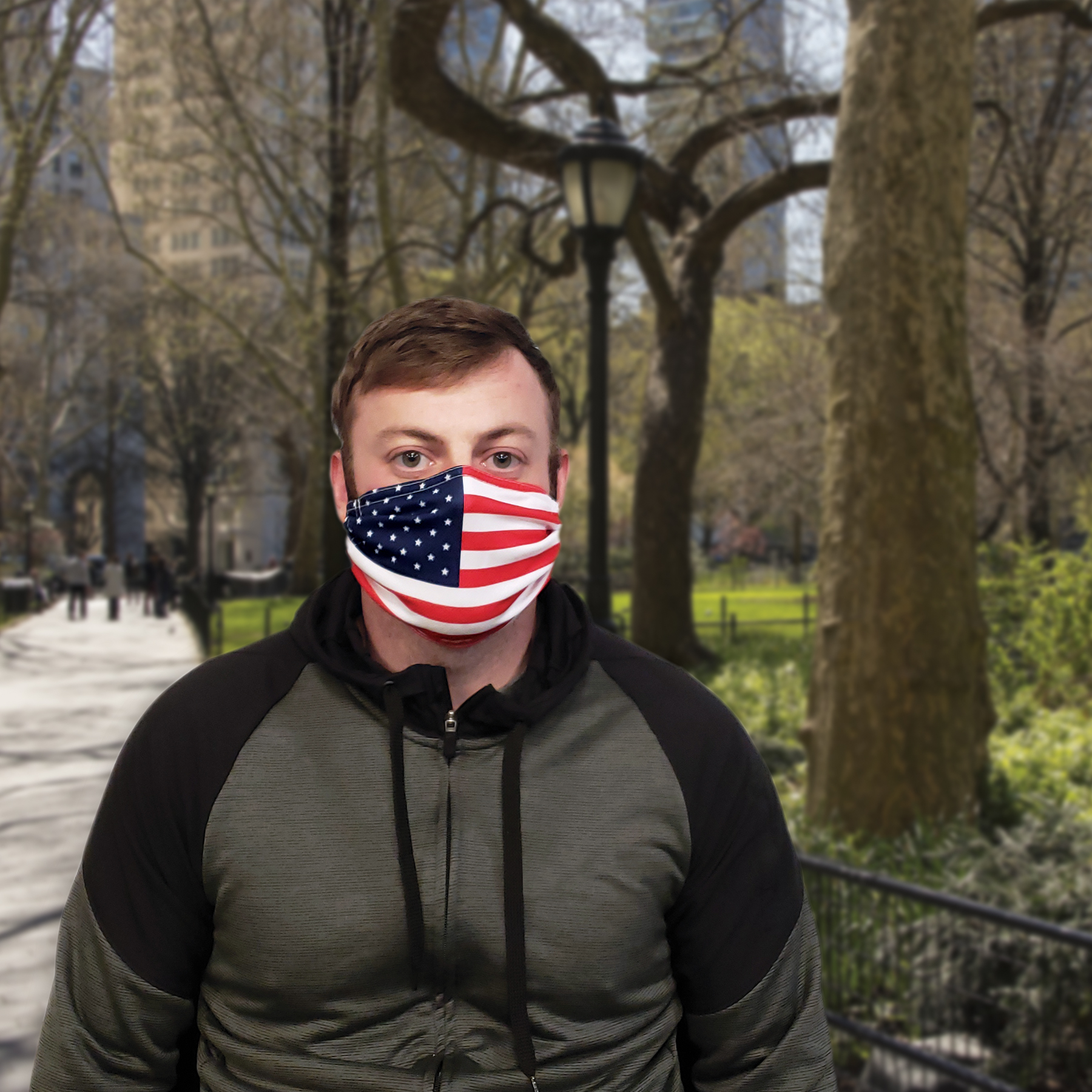 Flag Pattern Microfiber Face Cover 6