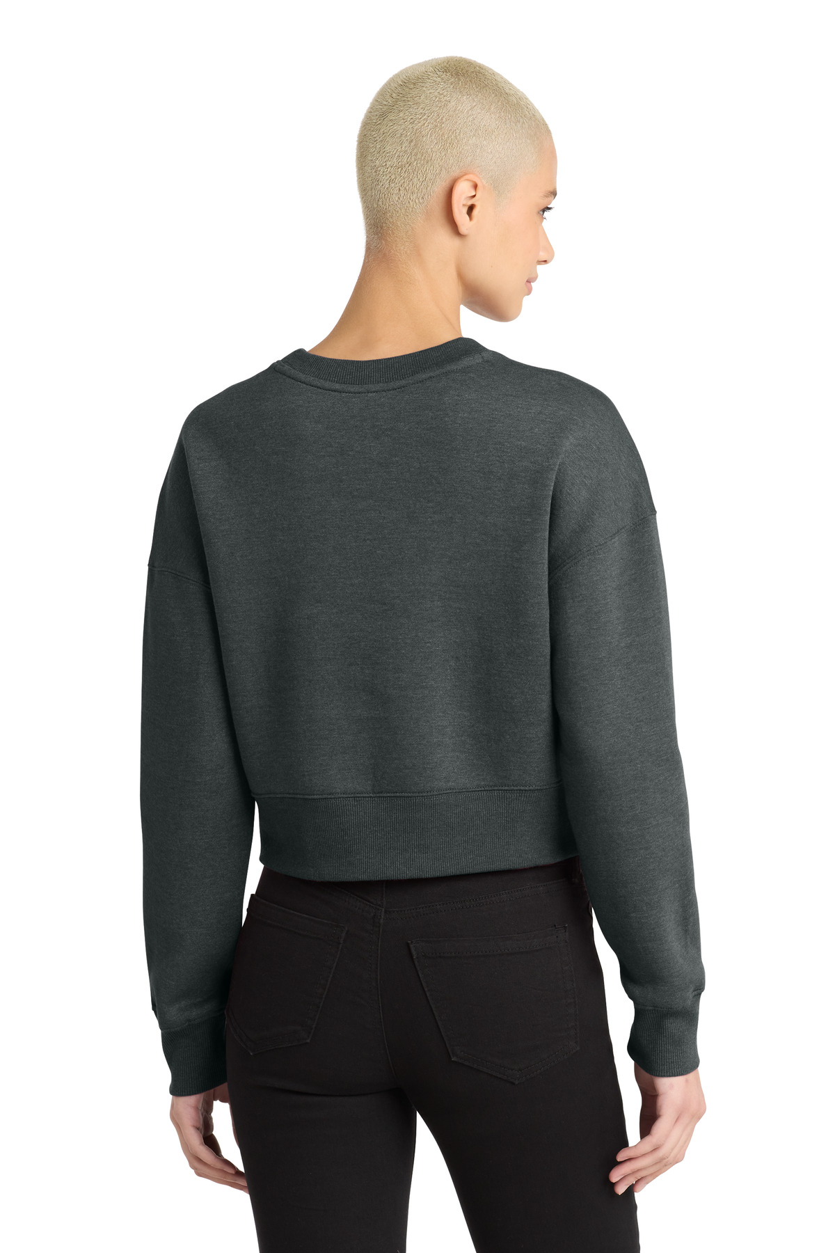 District Women's Perfect Weight Fleece Cropped Crew DT1105 56