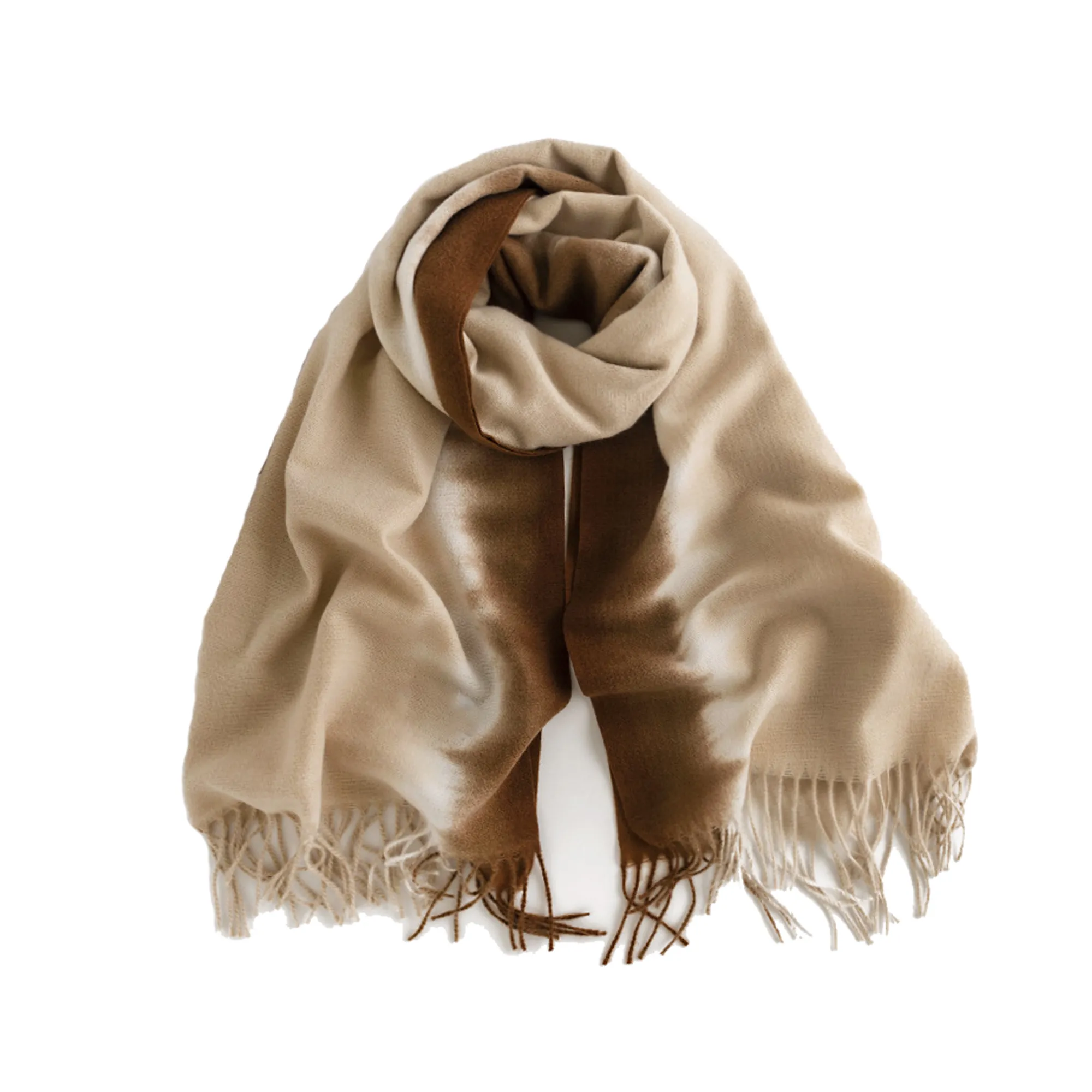 Faux Cashmere Winter Shawl Scarf Gradient Style 1