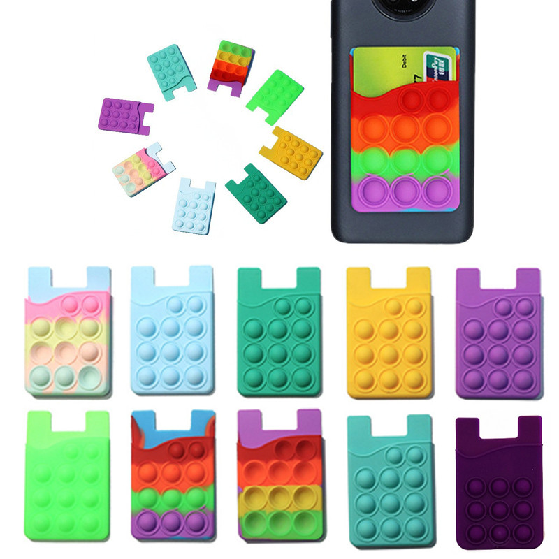 Popper Stress Reliever Silicone Phone Wallet 1