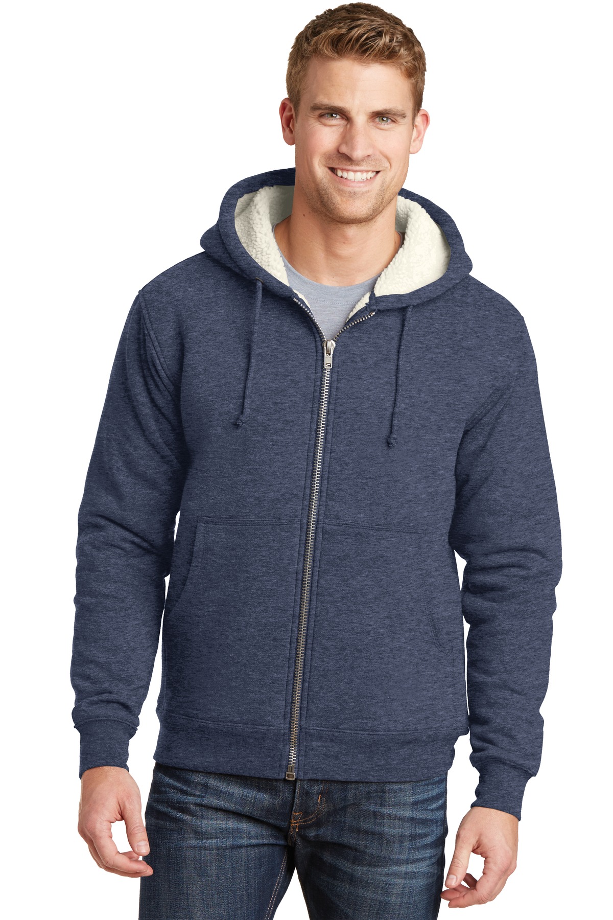 CornerStone Heavyweight Sherpa-Lined Hooded Fleece Jacket. CS625 4