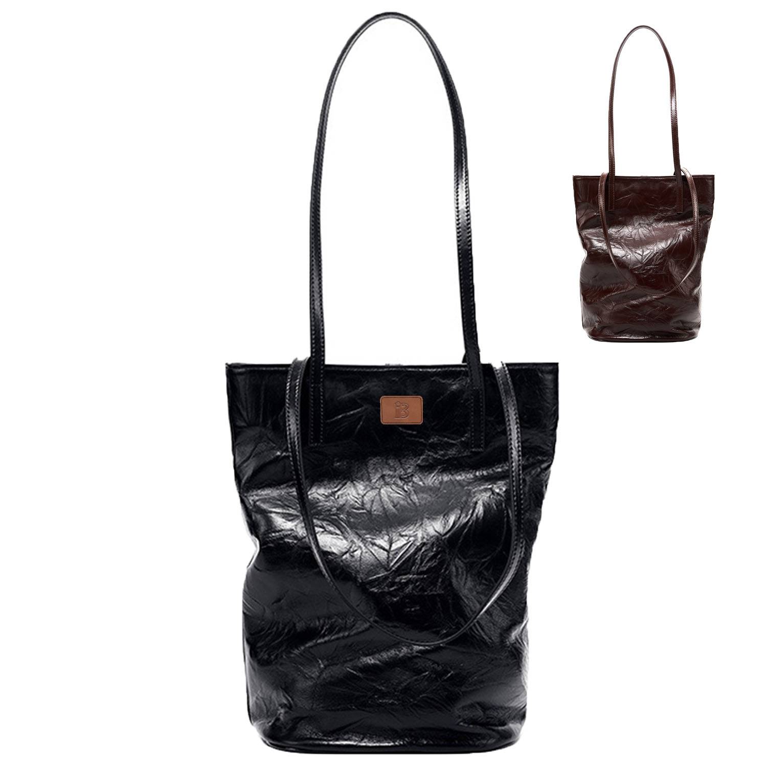 Genuine Leather for girl tote bag, custom tote bag with logo imprint 2