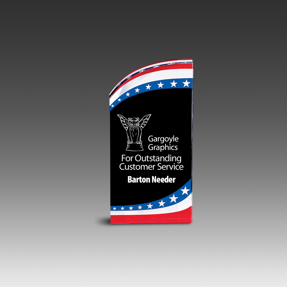 Freedom Award w/Patriotic Graphic (3"x6"x1") 1