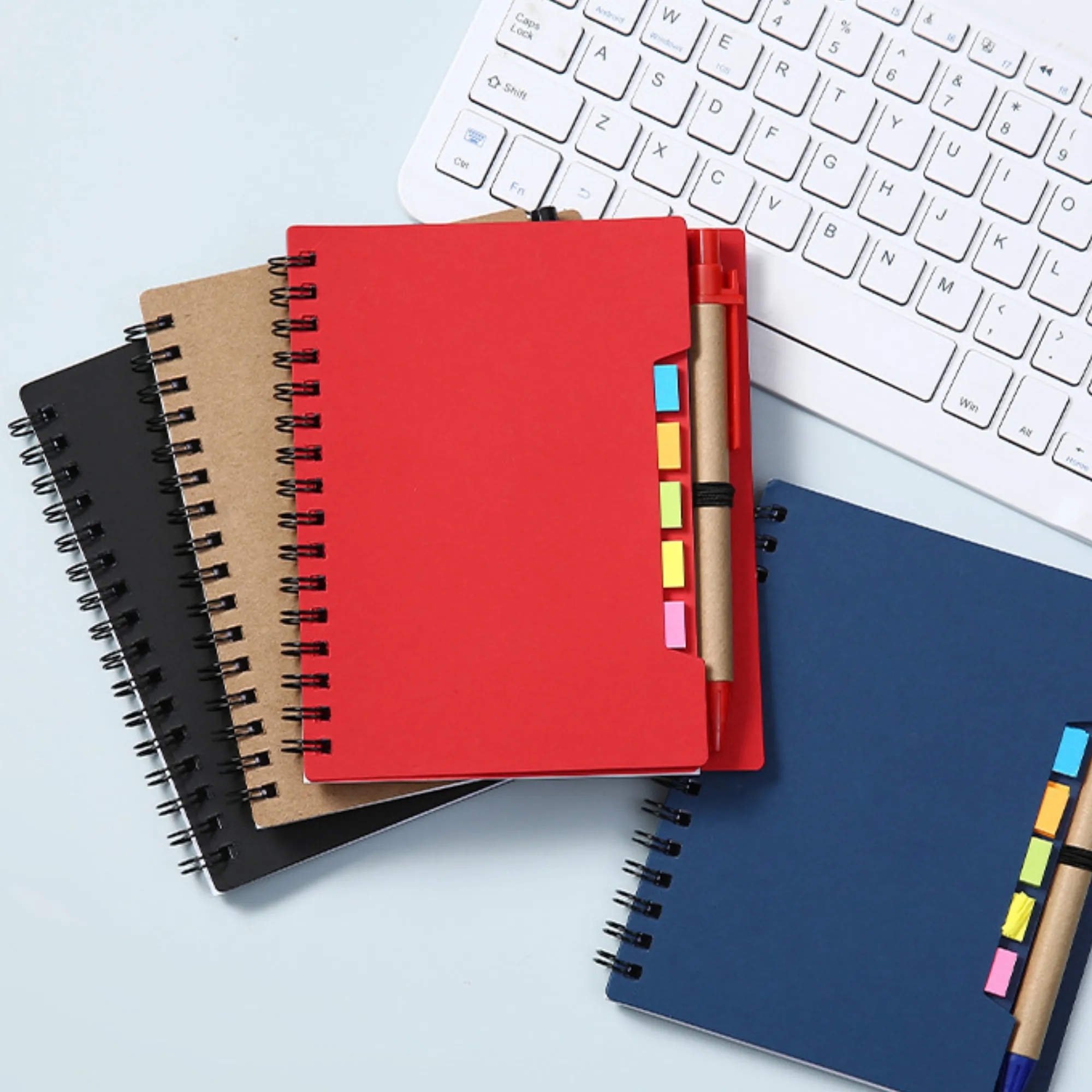 Spiral Notebook Sticky Notes Set Memo Pads Pen Included 2