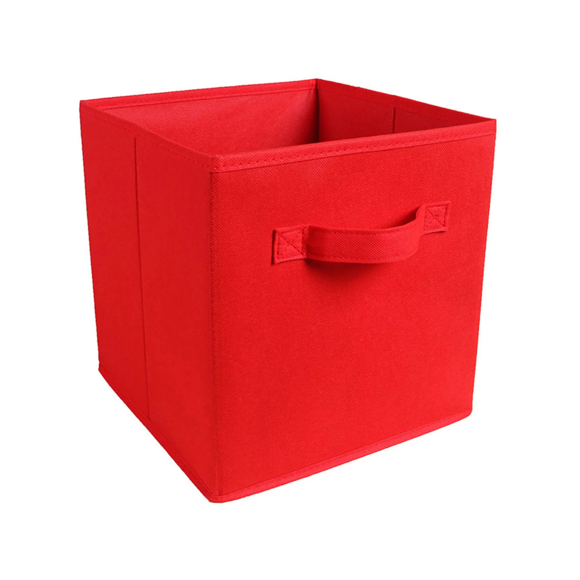 MOQ50 11" Square Non-Woven Folding Storage Box With Handle 19