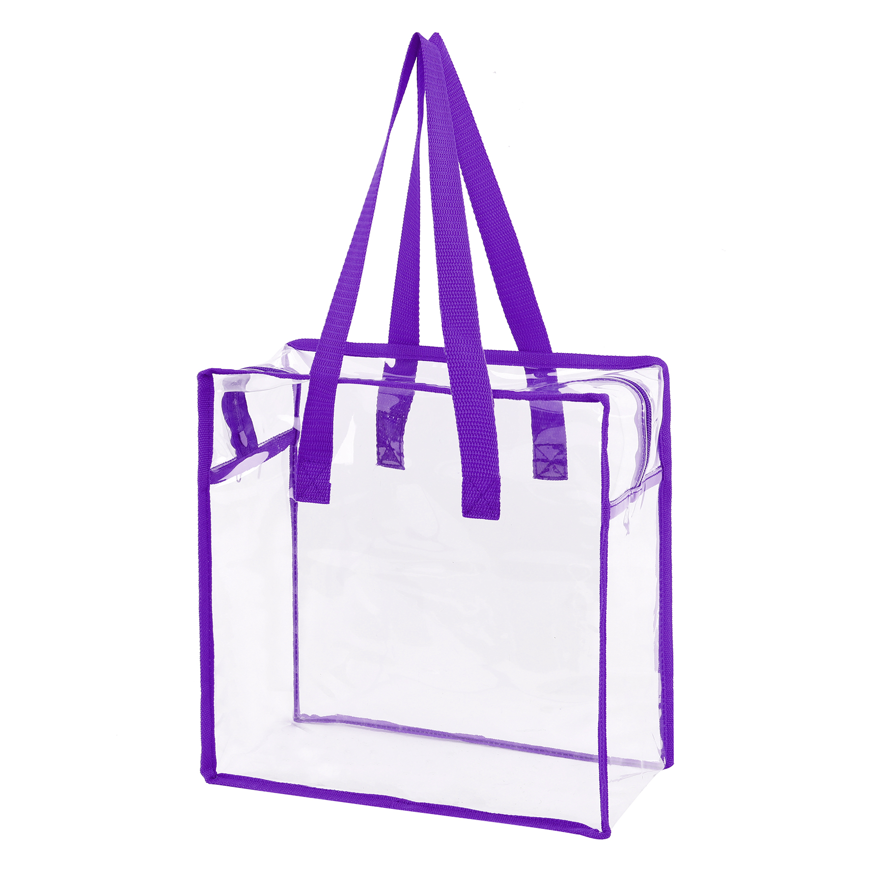 Clear Vinyl Stadium Compliant Zippered Tote Bag 8