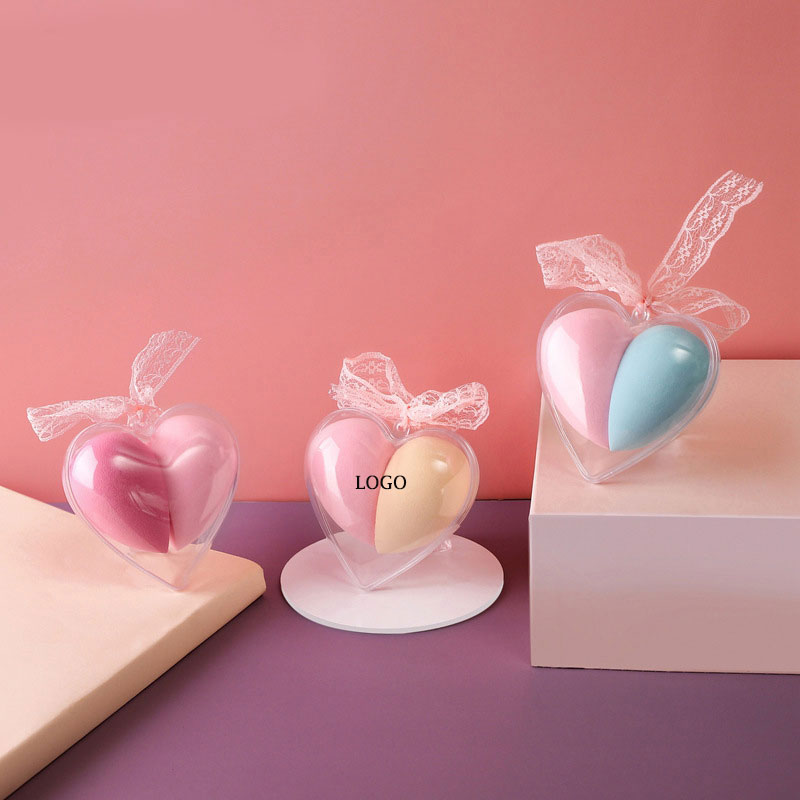 2 in 1 Heart Shaped Makeup Sponge 1