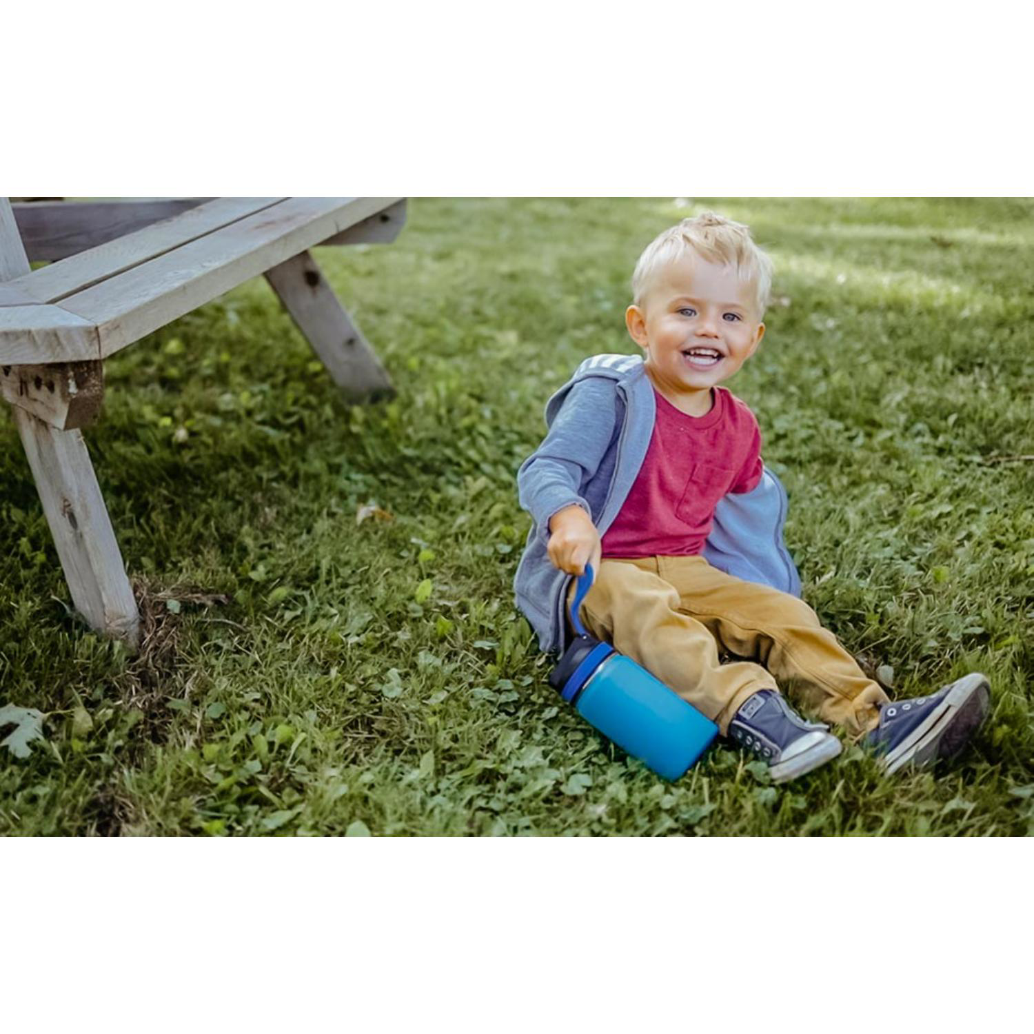 12 oz. GROSCHE® Kids Insulated Water Bottle With Straw 1