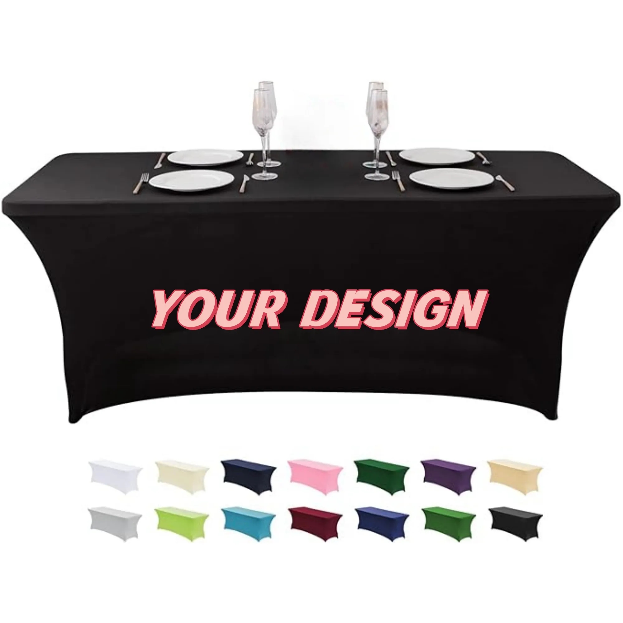 Elastic 6FT Tablecloth Washable Table Cover 1