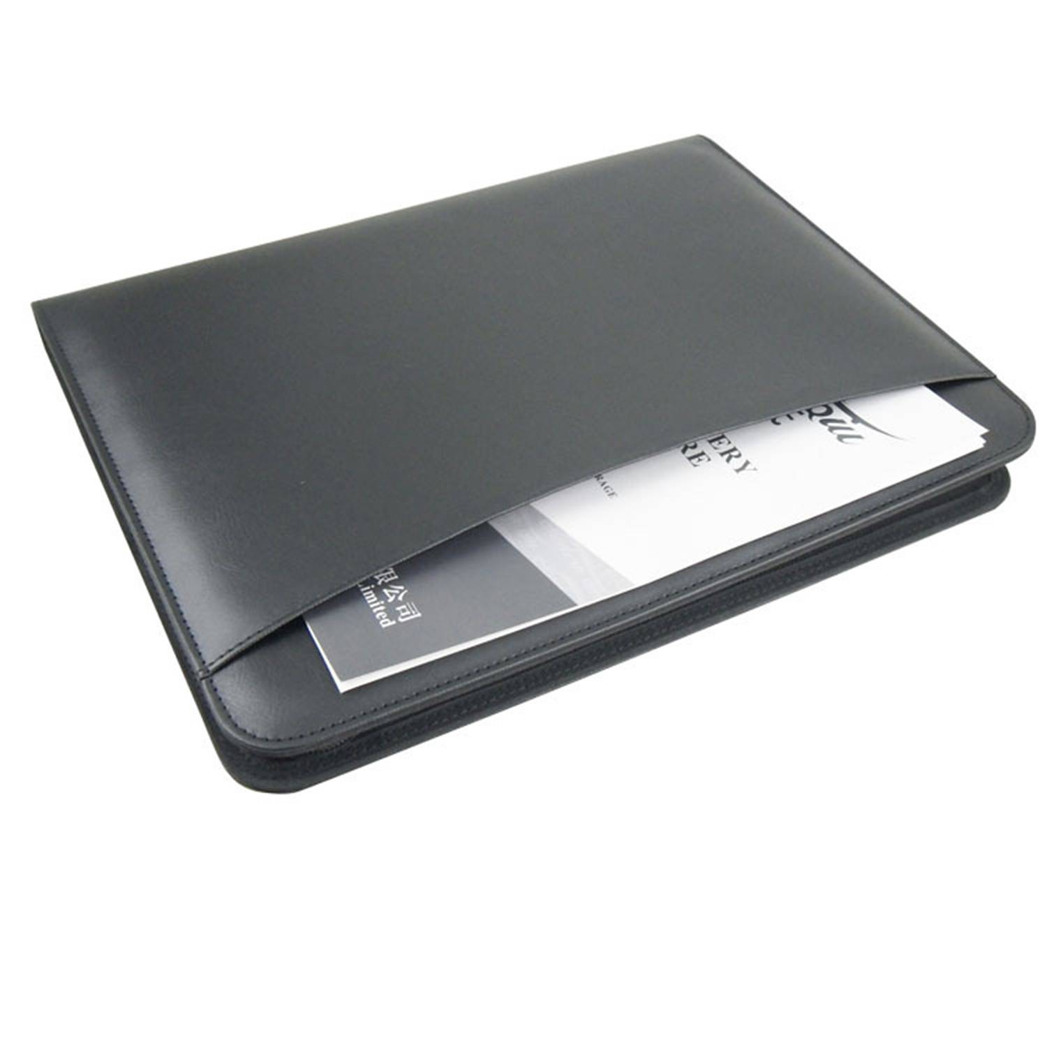 Multifunctional Leather Zipper Business Folder 5