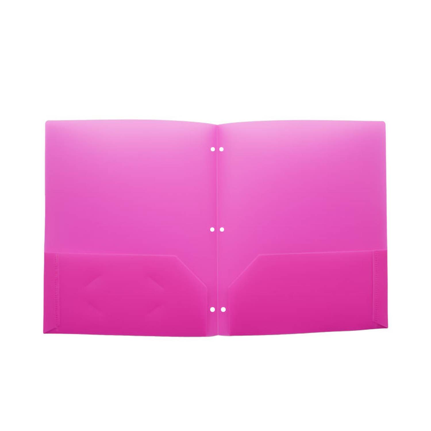 Letter Size Plastic 2-Pocket File Folder 16