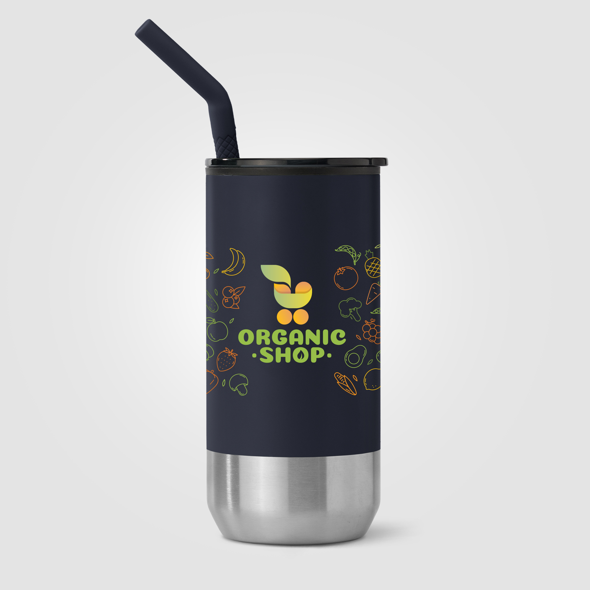 Atlantis - 16 oz. Double Wall Tumbler - Stainless with Recycled RPP Inner 5
