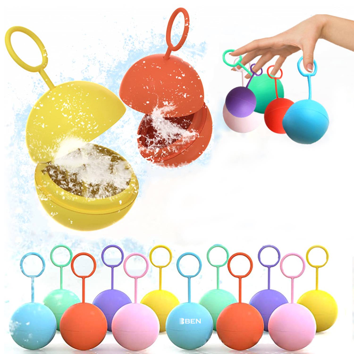Finger-Mounted Magnetic Silicone Water Ball Toy