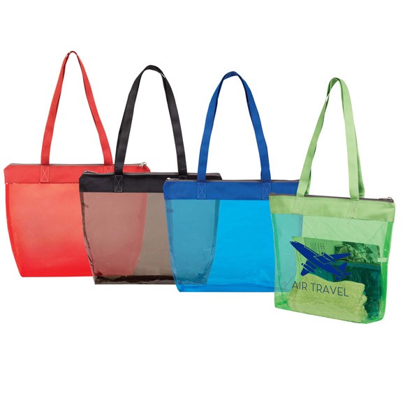TINTED JELLY ZIPPER TOTE 1