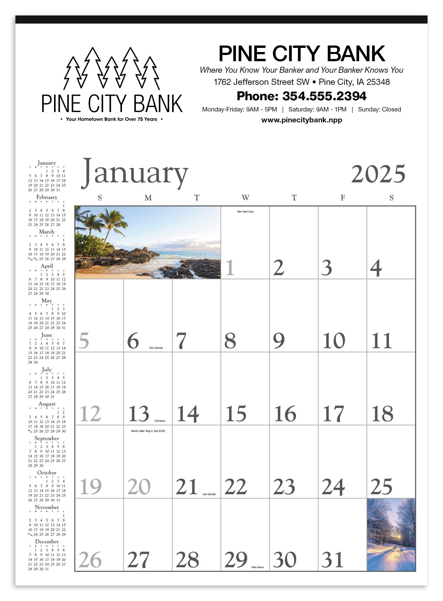 Triumph® Calendars Decorator Memo (White) Calendar 1