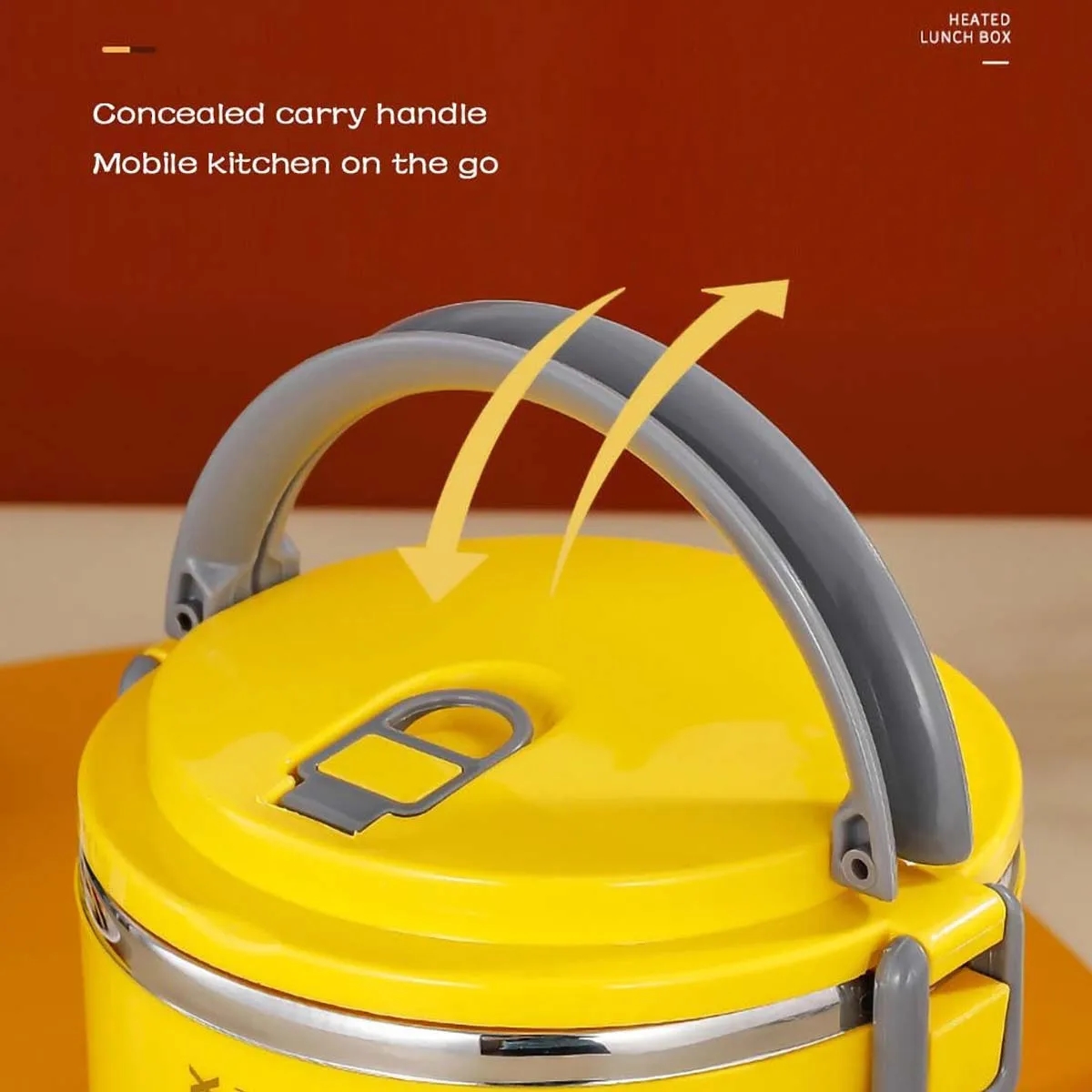 Home Car Insulation Electric Stainless Steel Lunch Box 3
