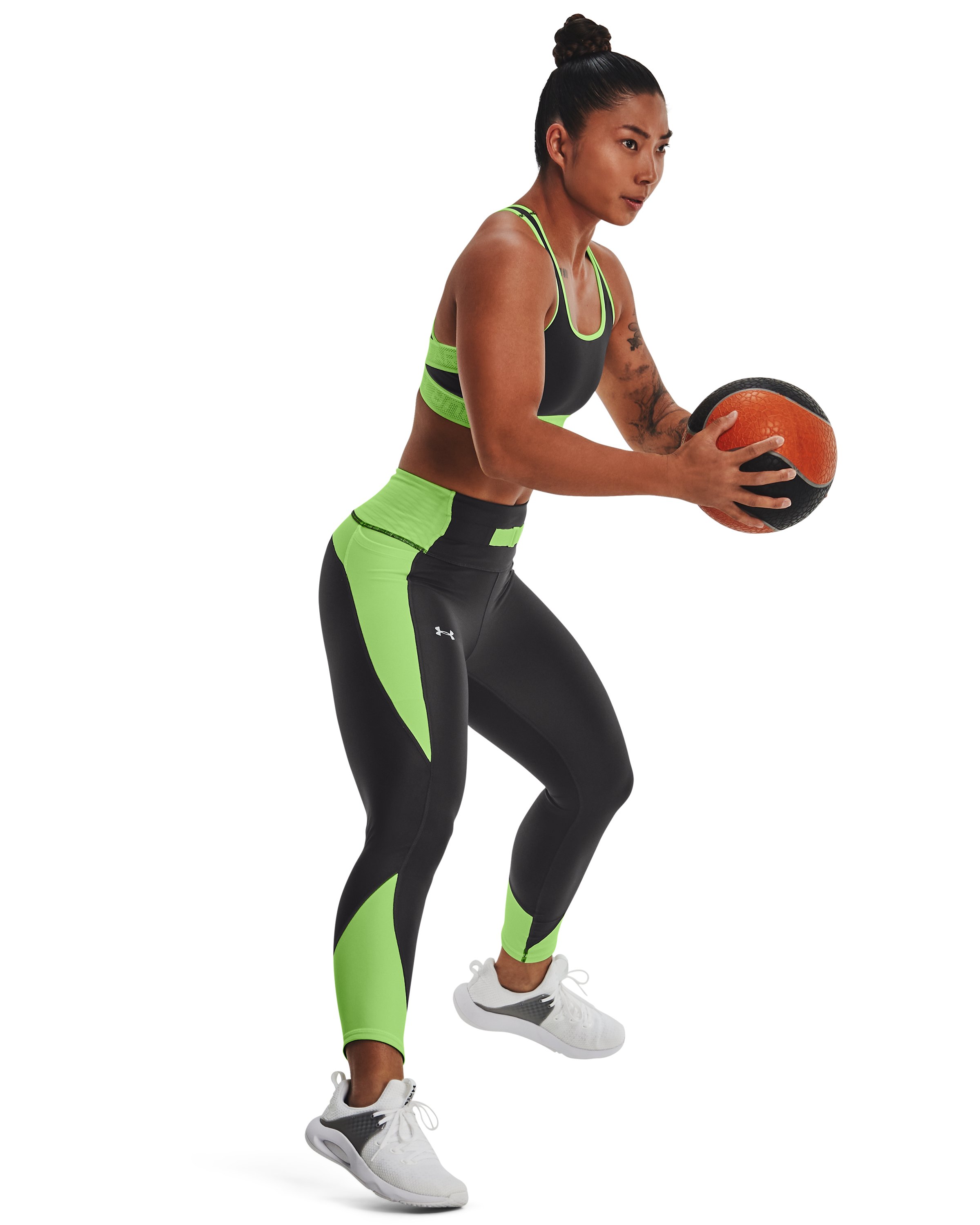 Women's HeatGear No-Slip Waistband Ankle Leggings 2