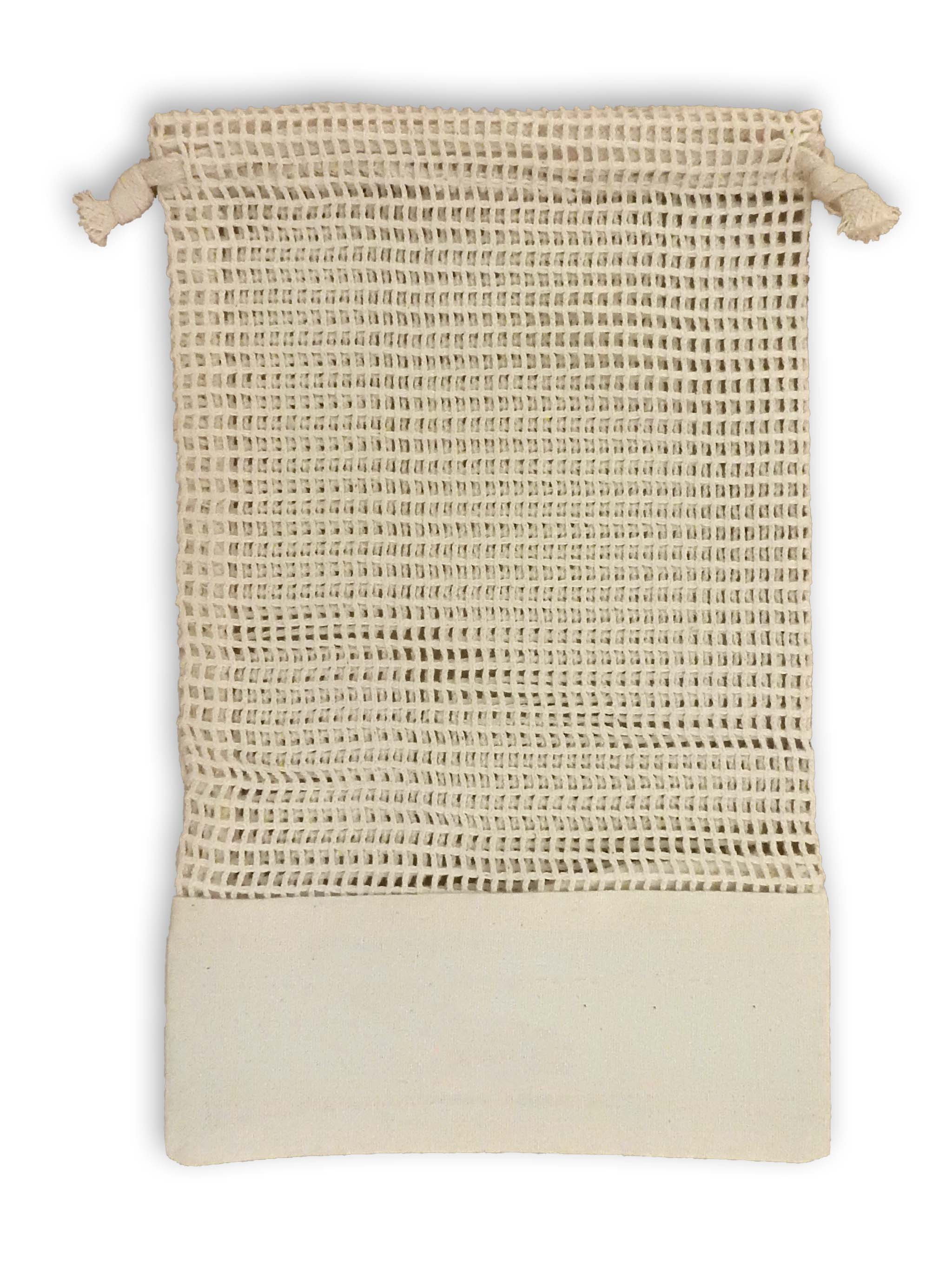 "Koa" Mesh 100% Natural Cotton Drawstring Bag 6 X 9.5" 3