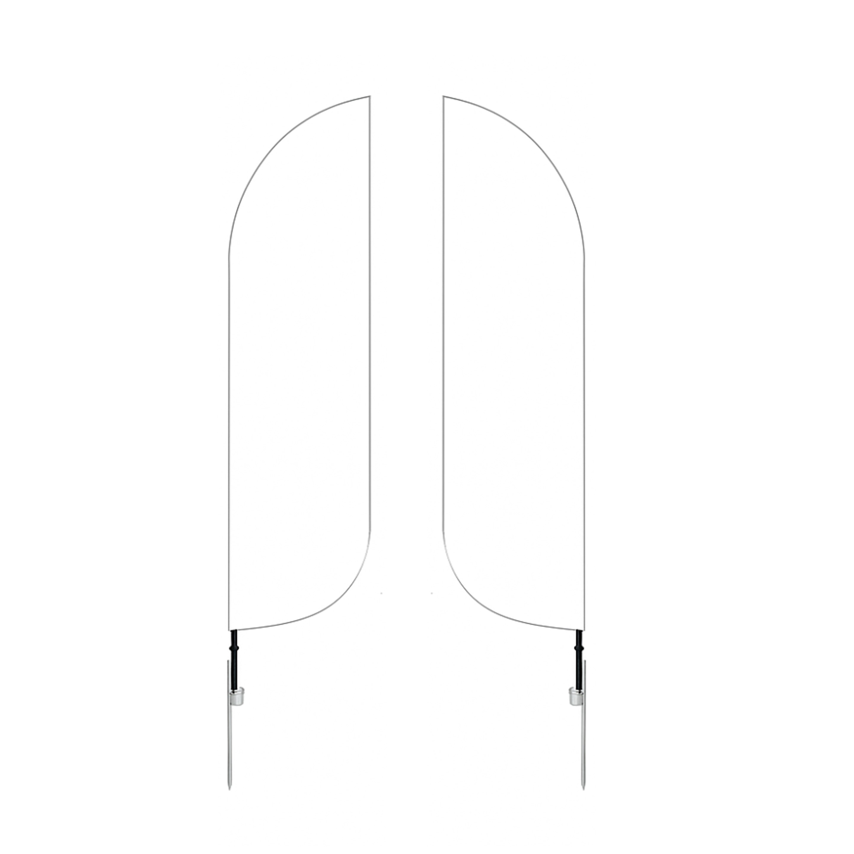 9' Double Sided Feather Flag w/Spike Base - Ocean 3