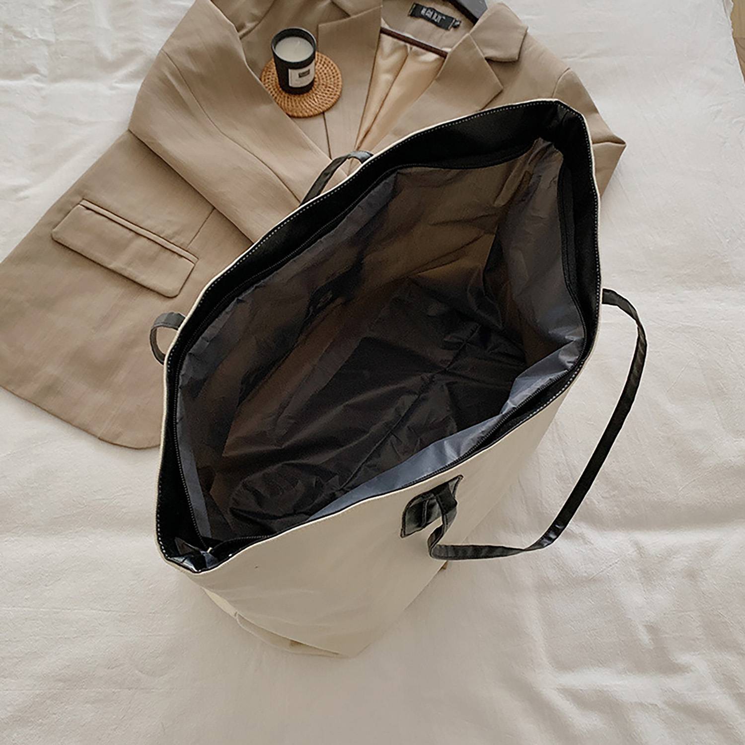 Large Capacity Canvas Tote Bag, custom tote bag with logo imprint 5