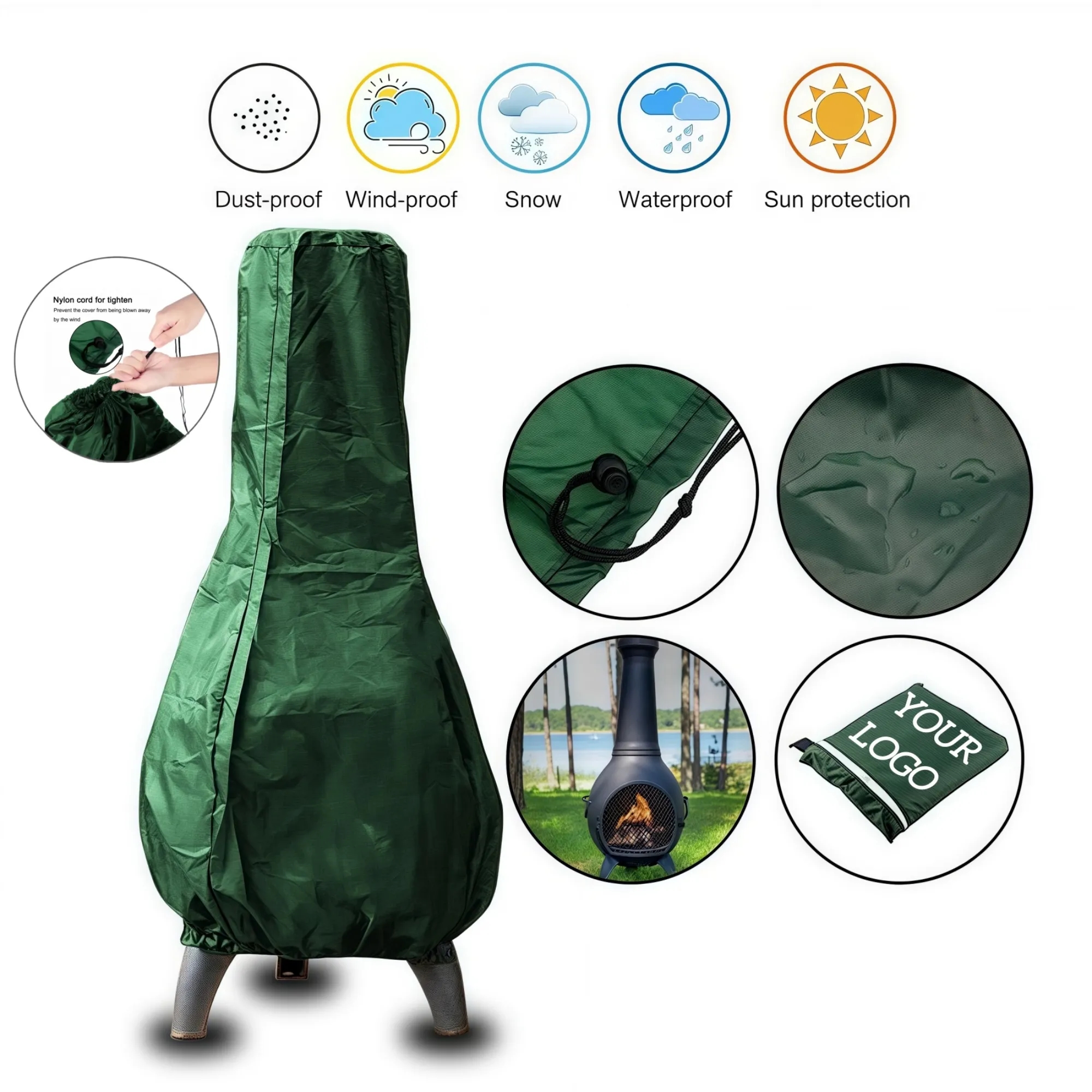 Waterproof Outdoor Chiminea Cover 2