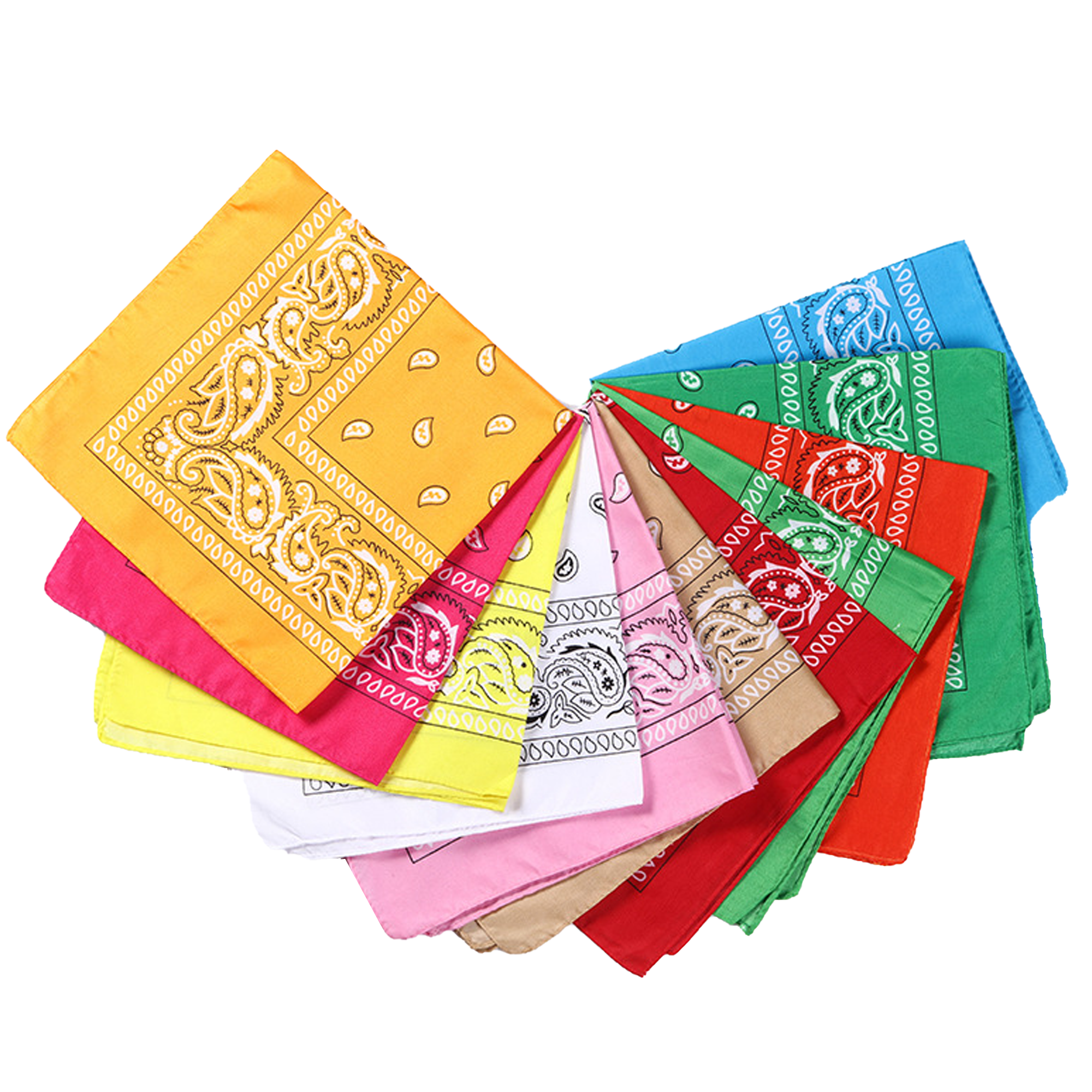 Square 100% Cotton Full Color Bandanas 2
