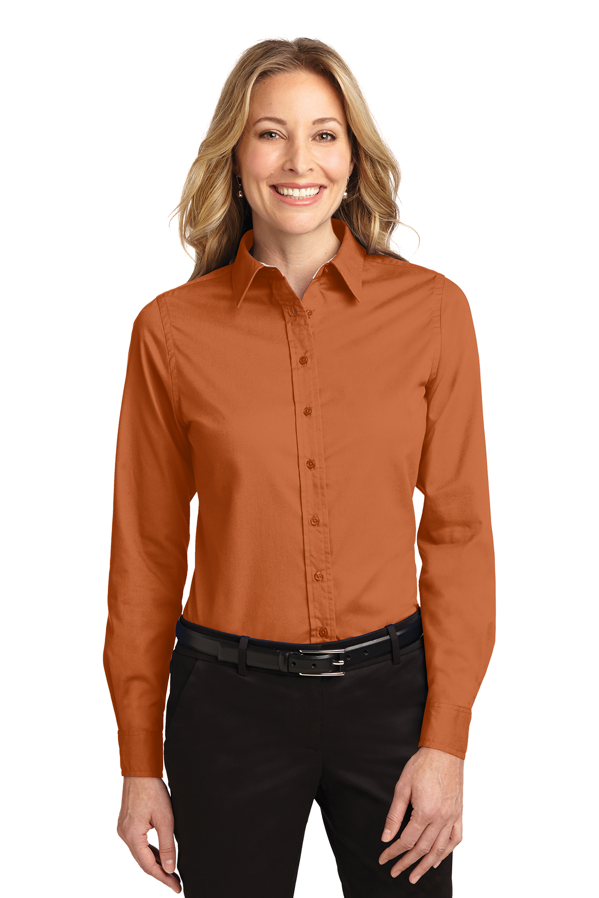 Ladies' Long Sleeve Oxford Button-Down Easy Care Shirts 8