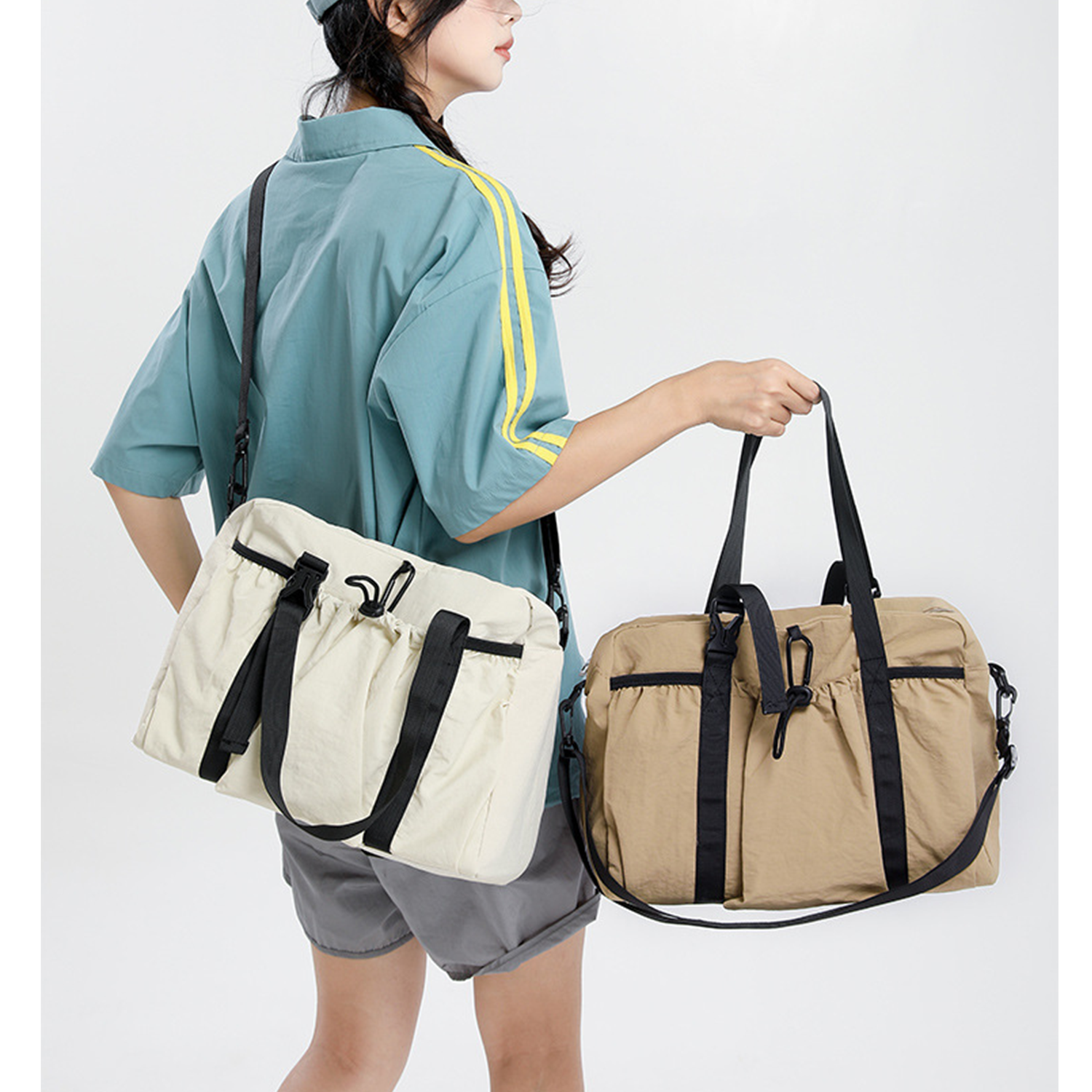 Nylon Lightweight Travel Crossbody Shoulder Tote Bag 3