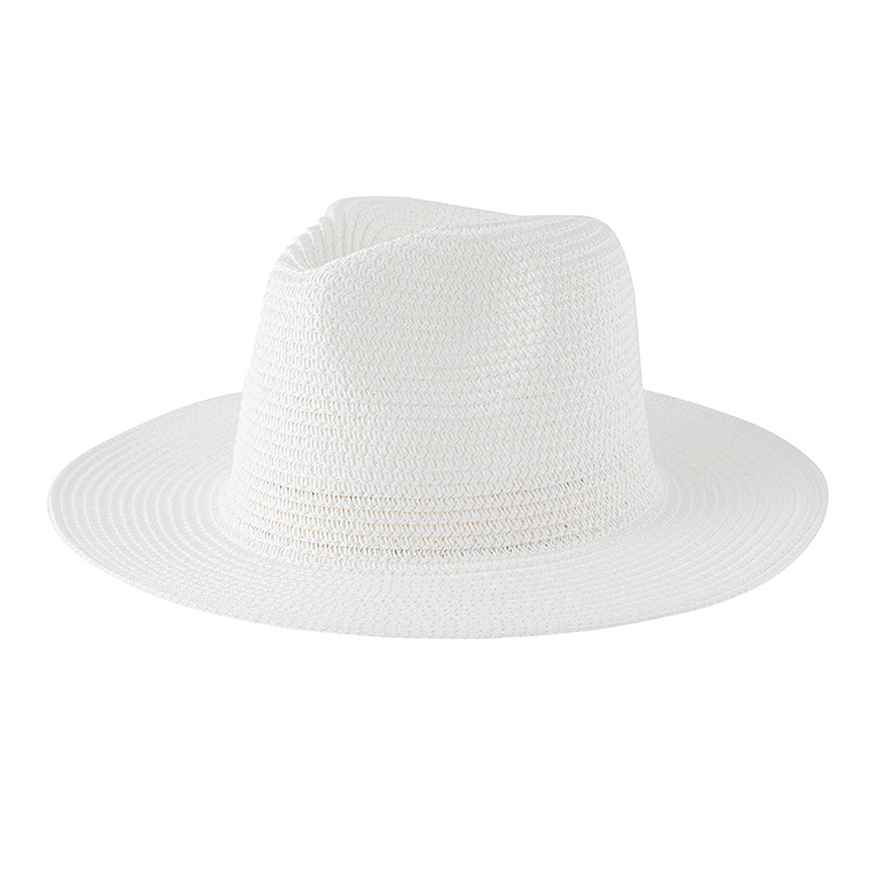 Wide Brim Straw Panama Fedora Beach Sun Hat 3