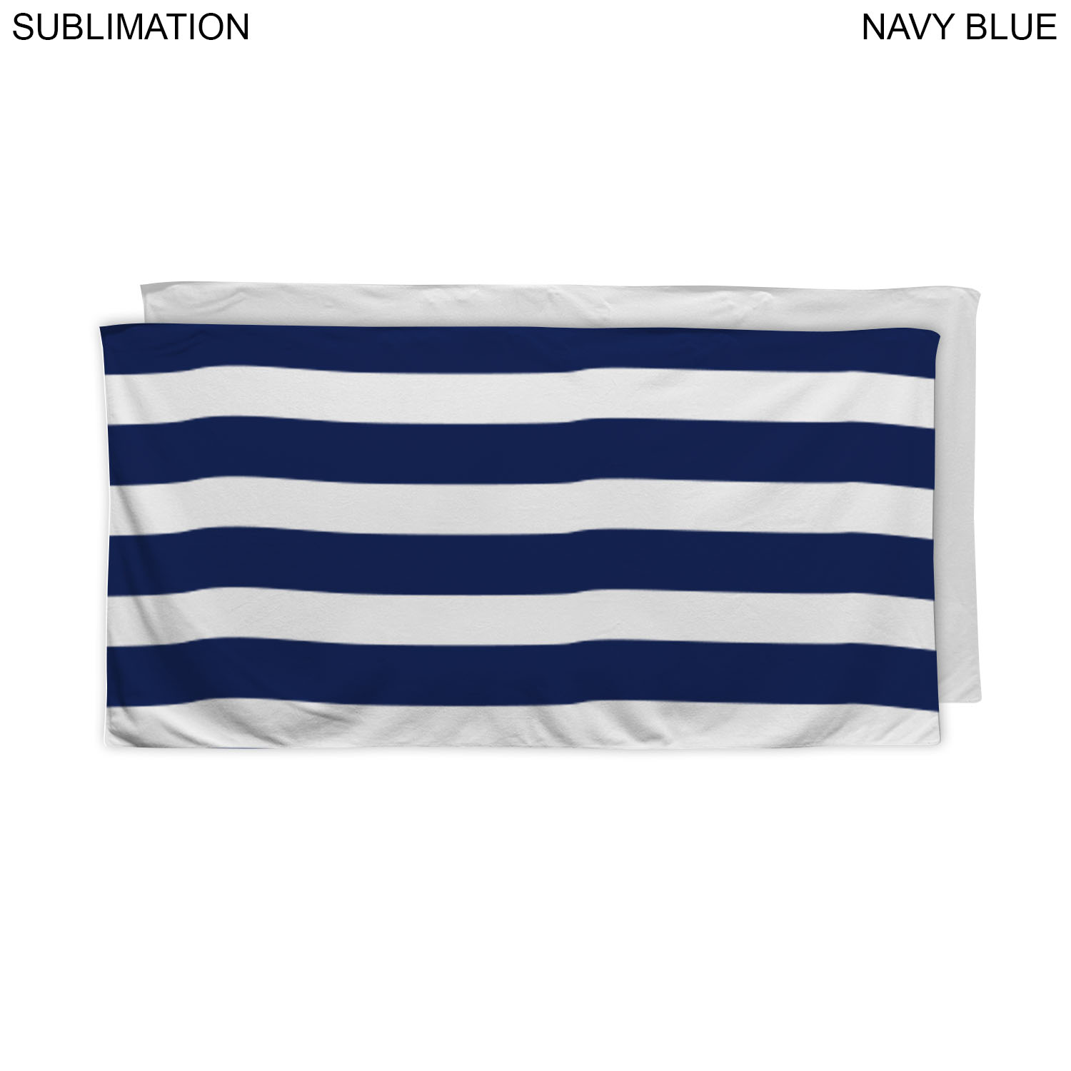 48 Hr Quick Ship - Cabana Stripe Sublimated Plush and Soft Velour Terry Beach Towel, 30x60 15