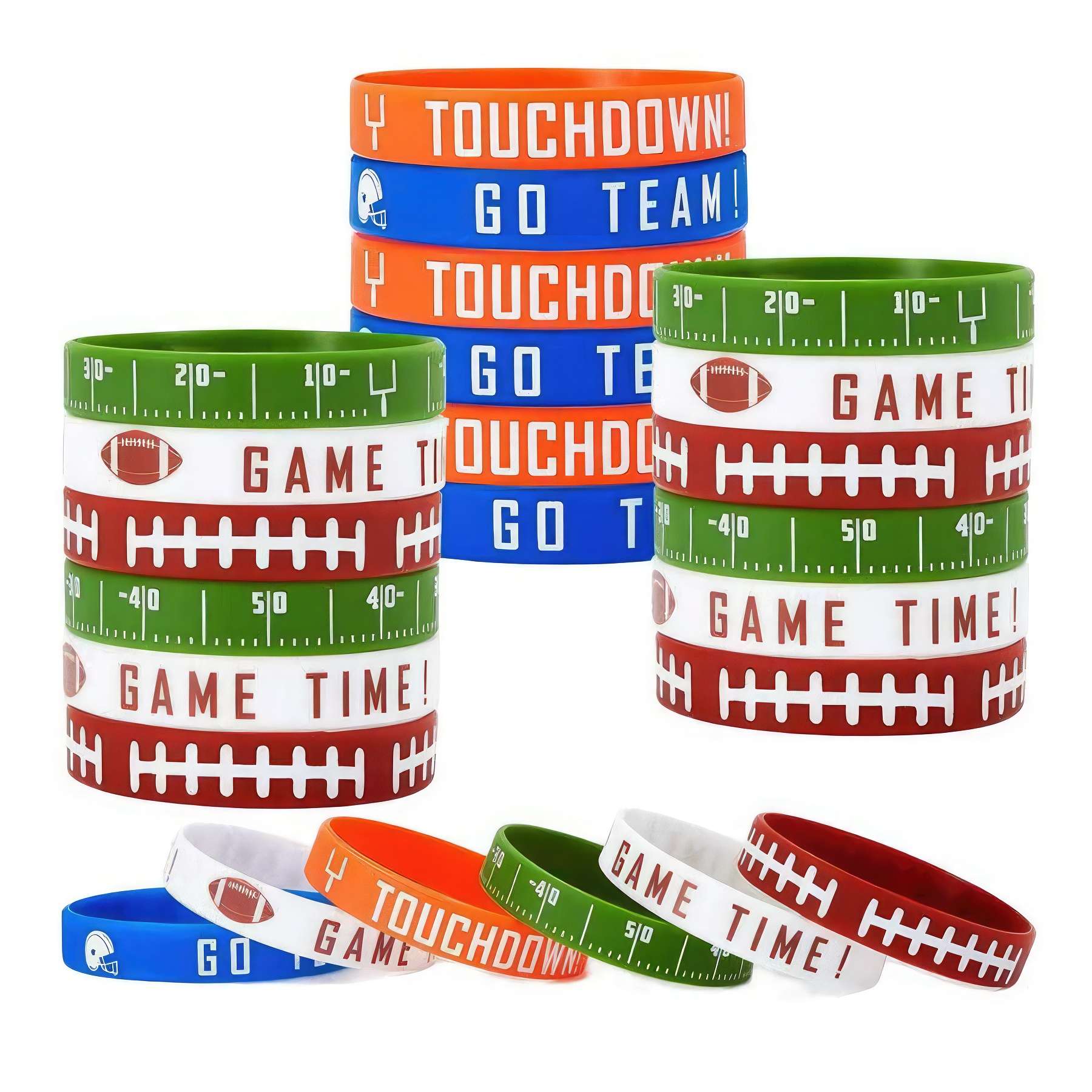 Custom Silicone Wristband Colored Rubber Stretch Bracelets 3