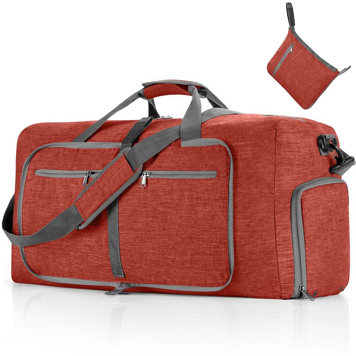 Foldable Travel Duffel Bag with Shoes Compartment 3