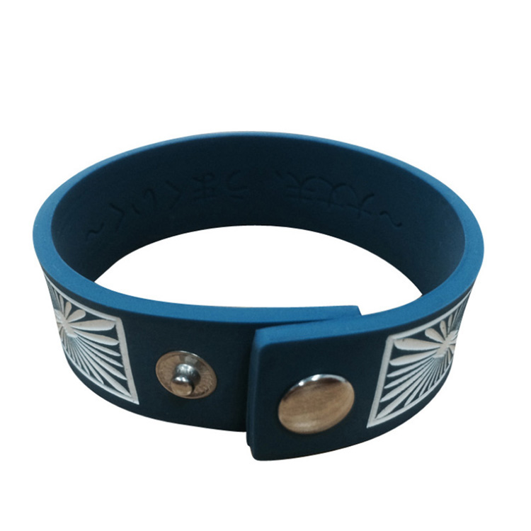 Silicone Wristbands with Button Lock 1