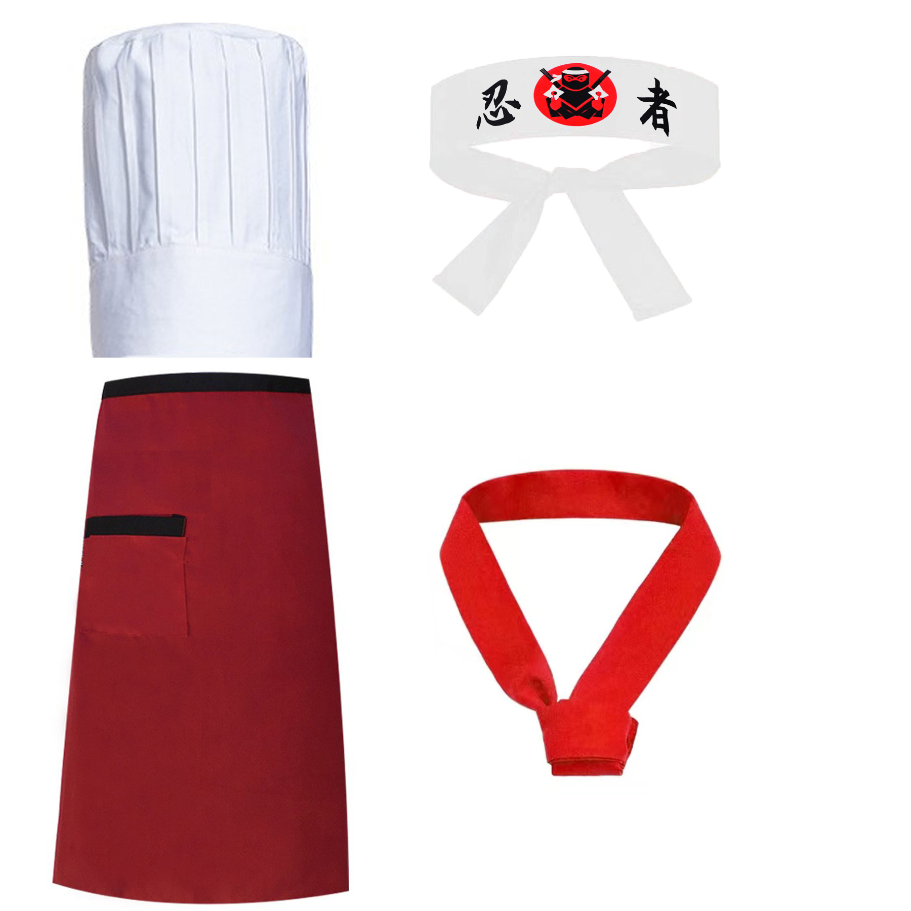 Chef Costume 4PC Set 7