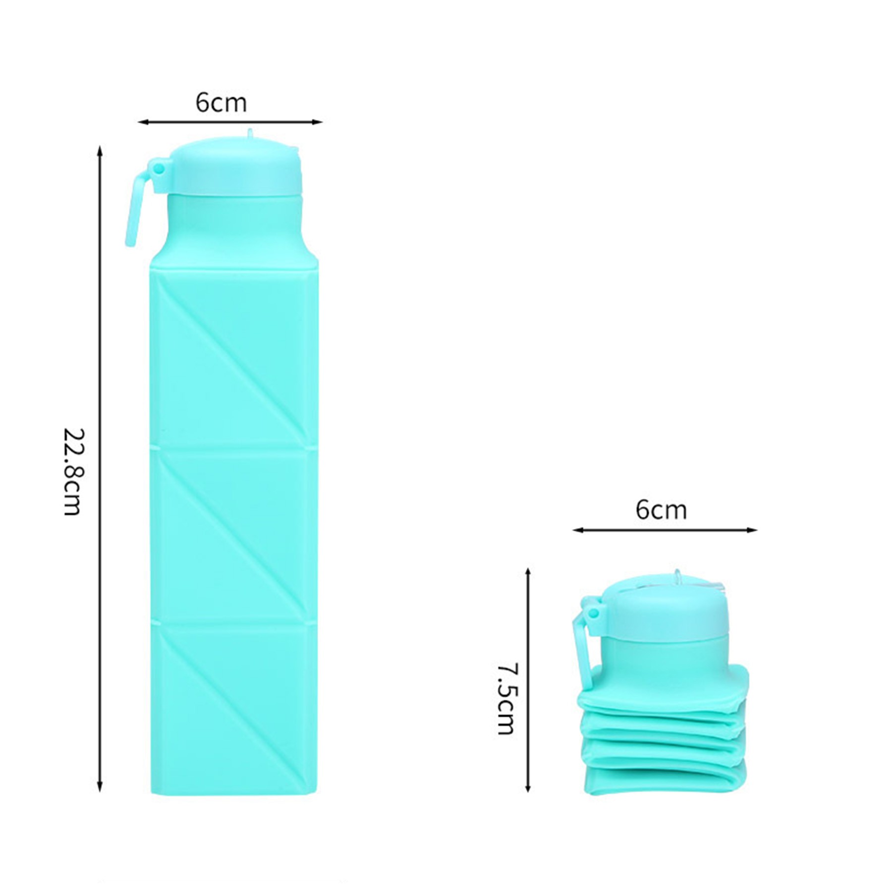 22Oz Outdoor Portable Silicone Folding Sports Bottle 3