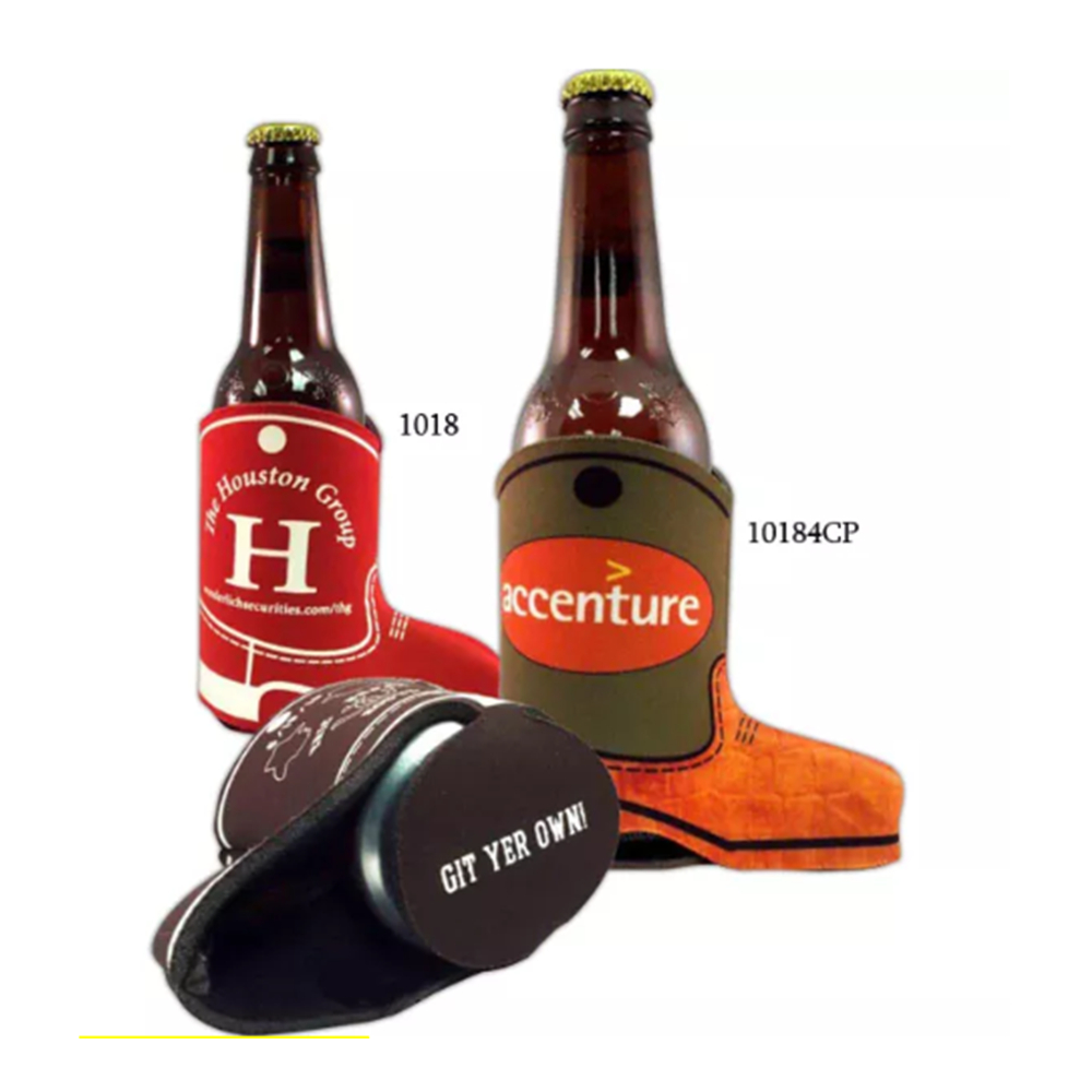 Boot Slide On Scuba Can Coolie, custom koozie with logo imprint 7