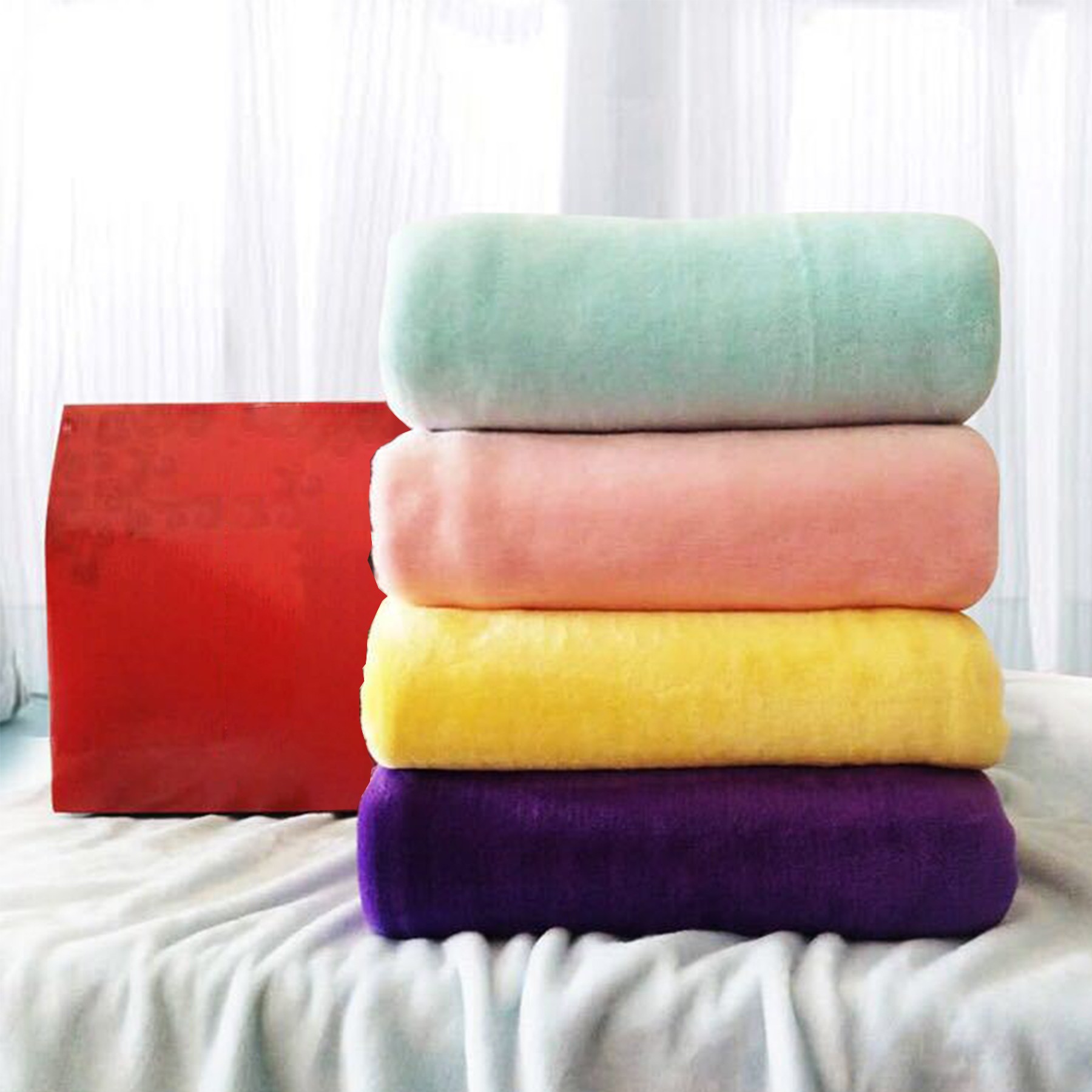 Solid Color Flannel Blanket 1