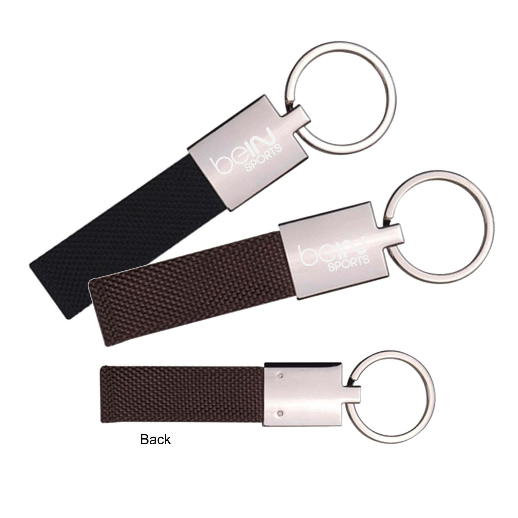 CANVAS METAL KEY CHAIN IN SHINY NICKEL FINISH 2