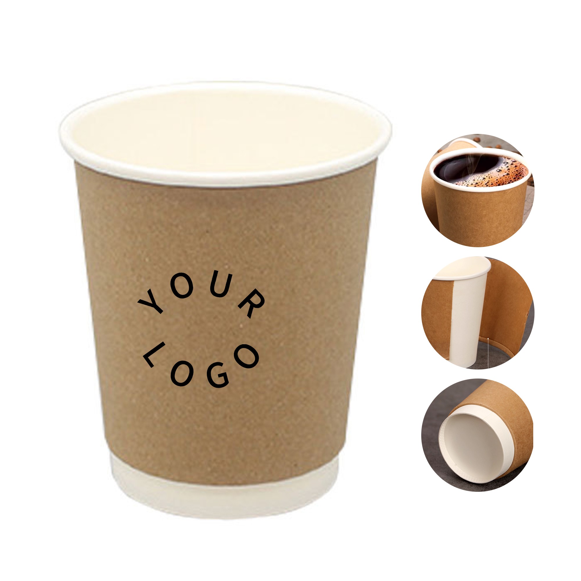 Paper Coffee Cup 12oz Thickened Leakproof Beverage Holder 2
