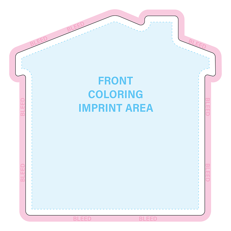 HAND FANS - Coloring Fan, House Shape 2