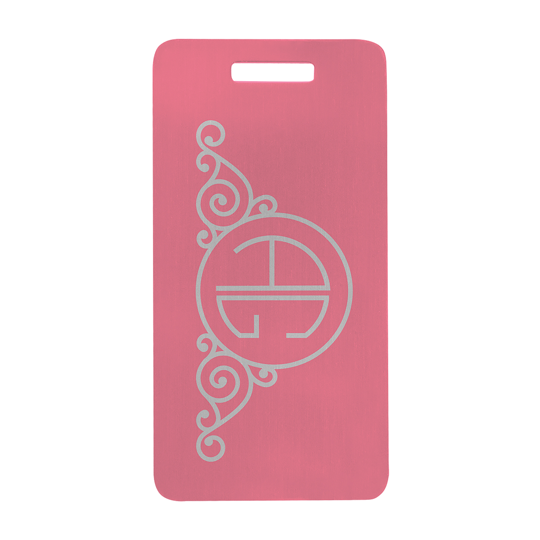 3 7/8" x 2" Anodized Aluminum Luggage Tag 18