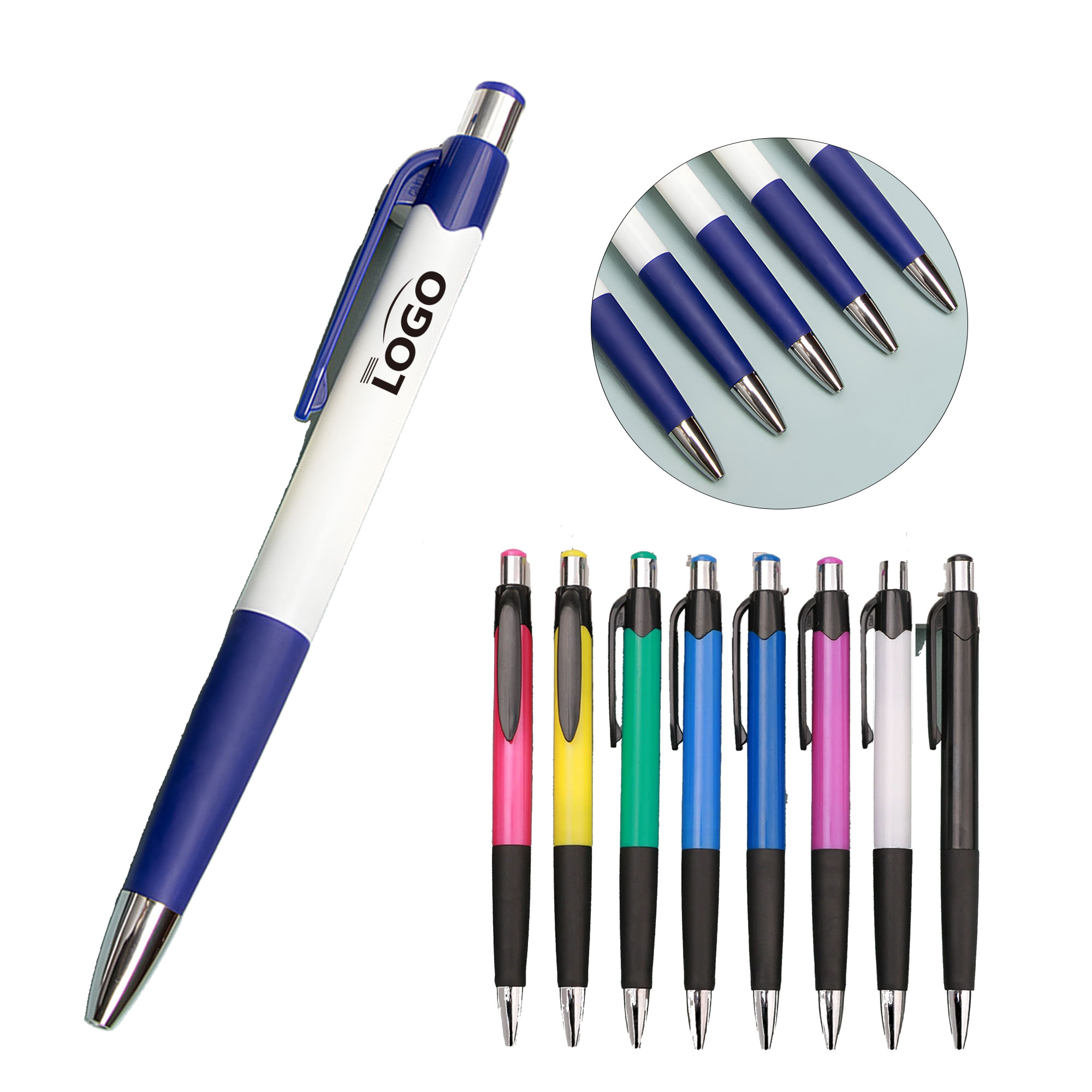 Simple Click-Action Branded Ballpoint Pen, custom pen with logo imprint 2