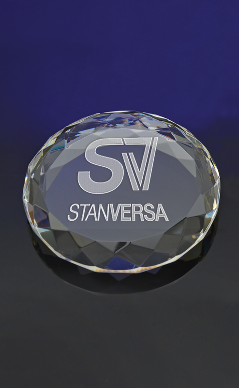 Faceted Circle Paperweight 1