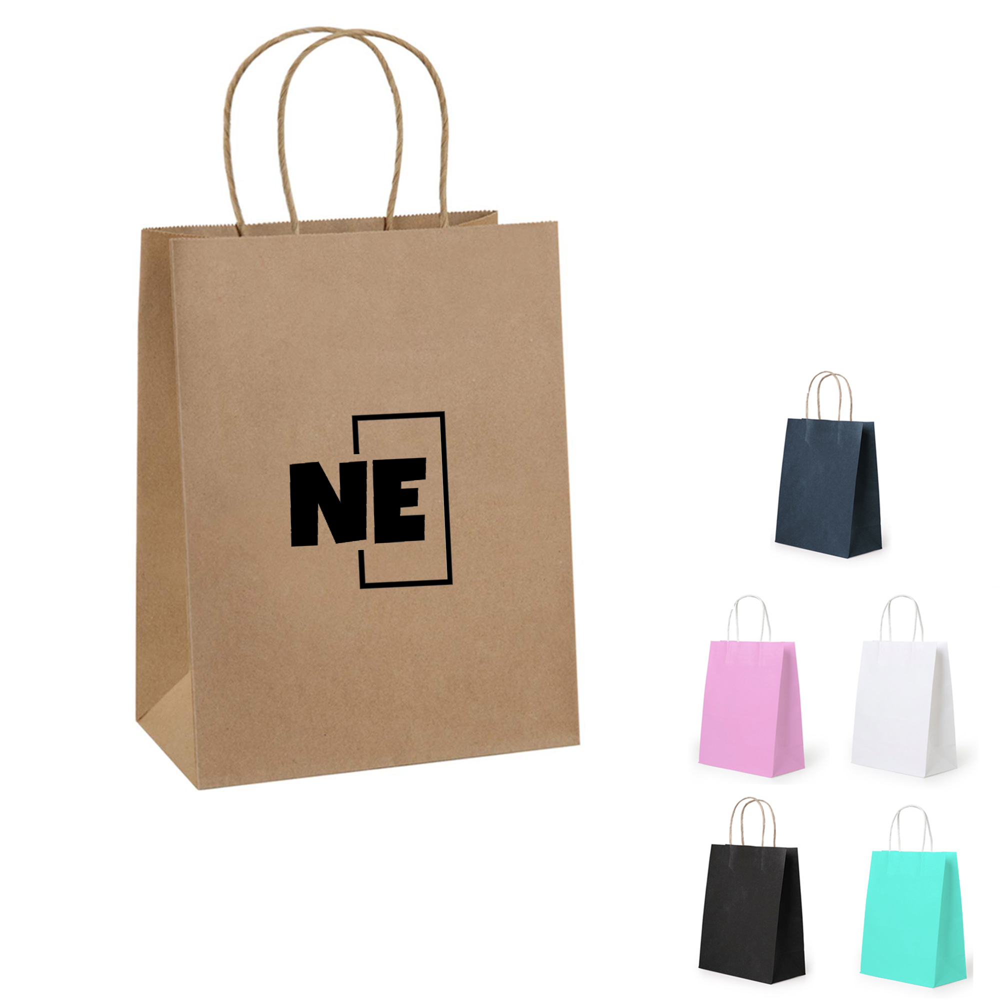 Kraft Paper Bags With Handles 100pcs 1