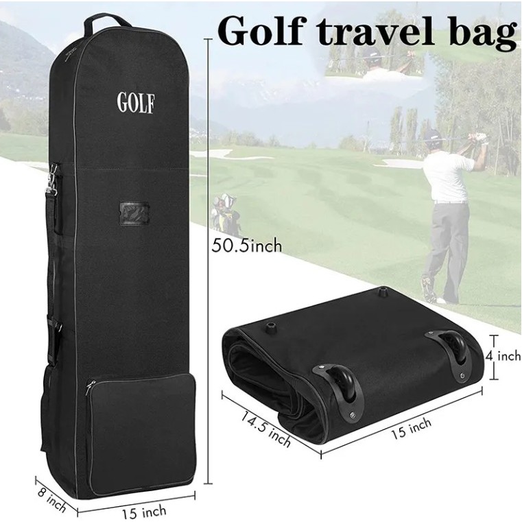 Foldable Golf Travel Plane Bags With Wheel 4