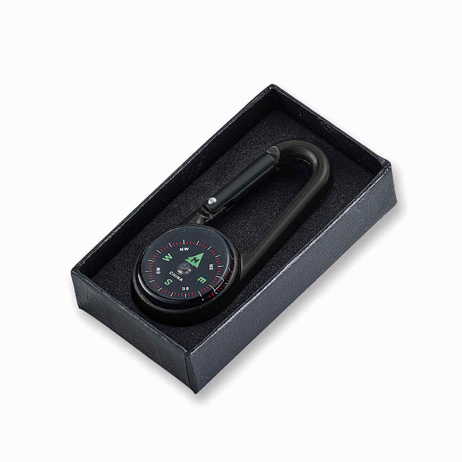 Cedar Creek® Colored Carabiner Compass - Black 2