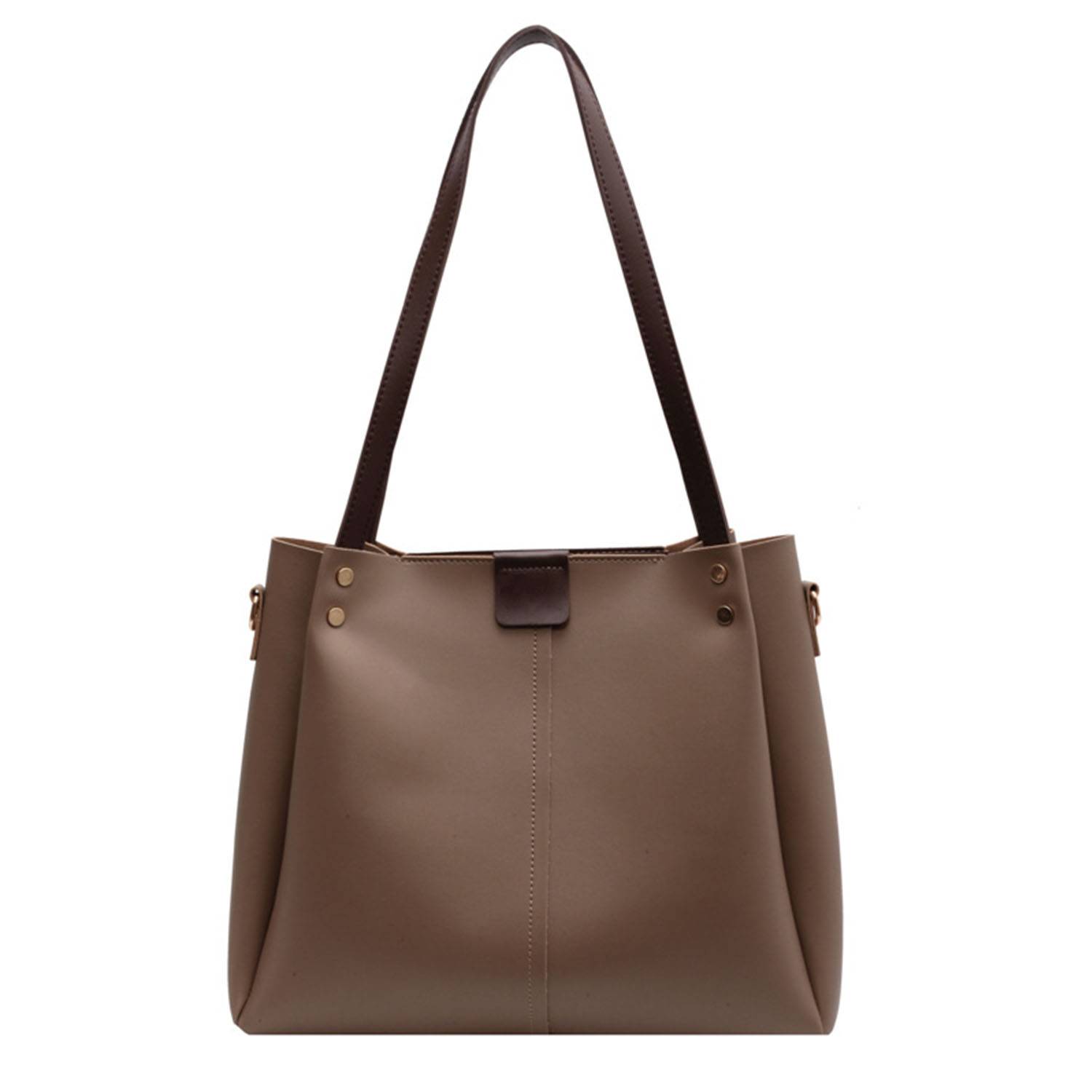 Simple Large Capacity PU Tote Bag, custom tote bag with logo imprint 4