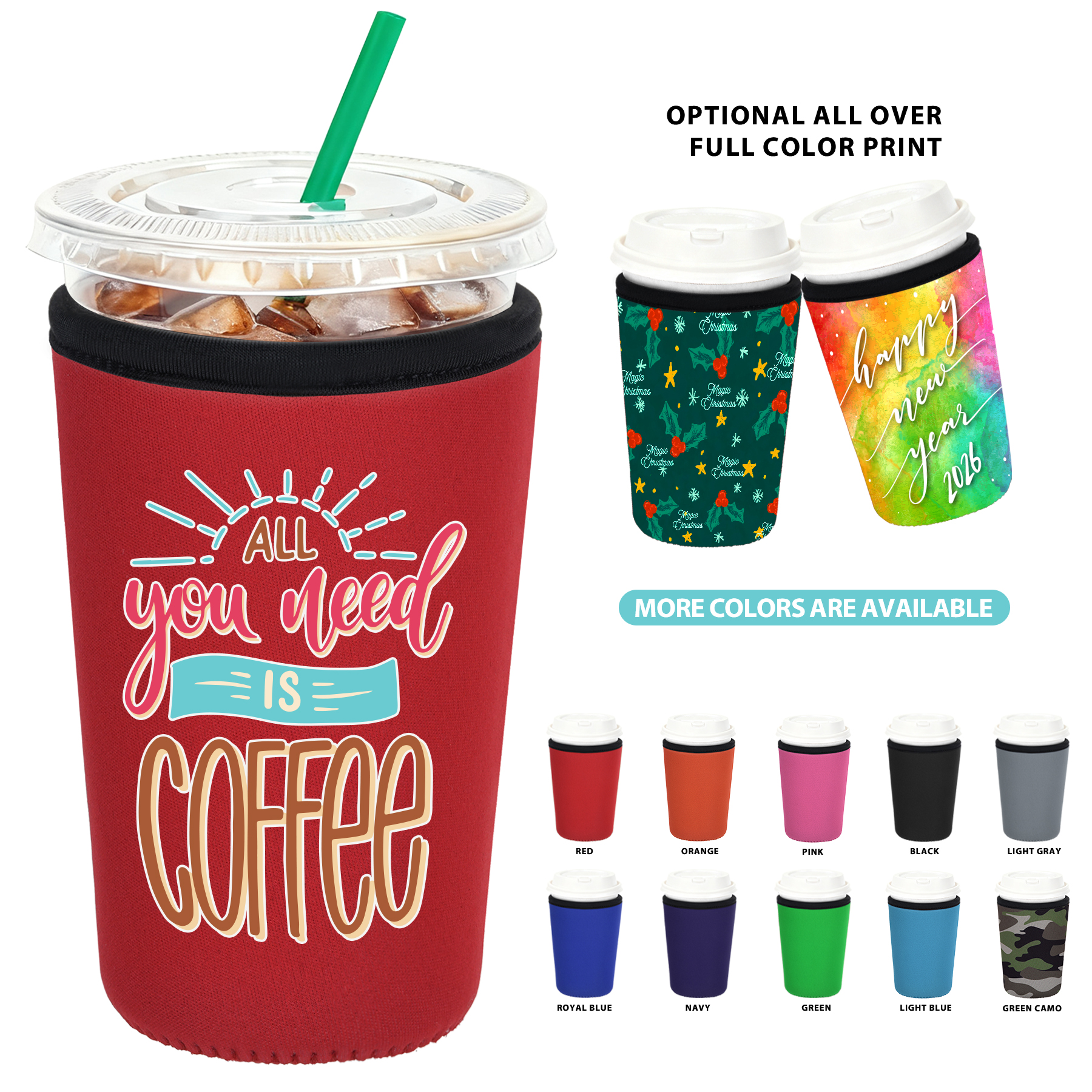 Reusable Iced Coffee Insulator Sleeve 11
